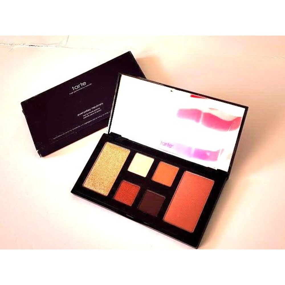 Tarte Everyday Neutrals Eye & Cheek Palette Full Sz BNIB Authentic Natural 6 Pan